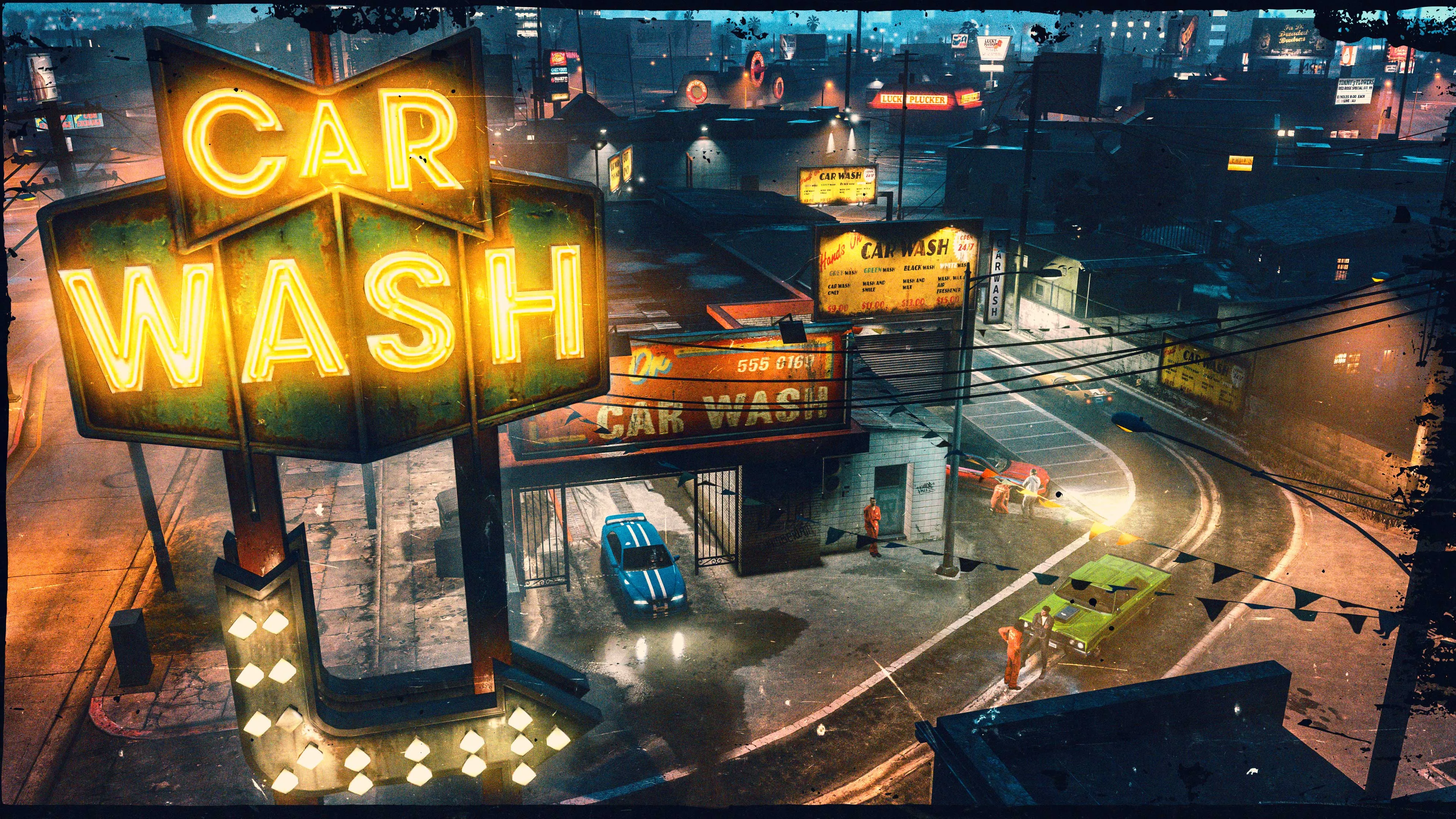 The Hands On Car Wash in GTA Online.