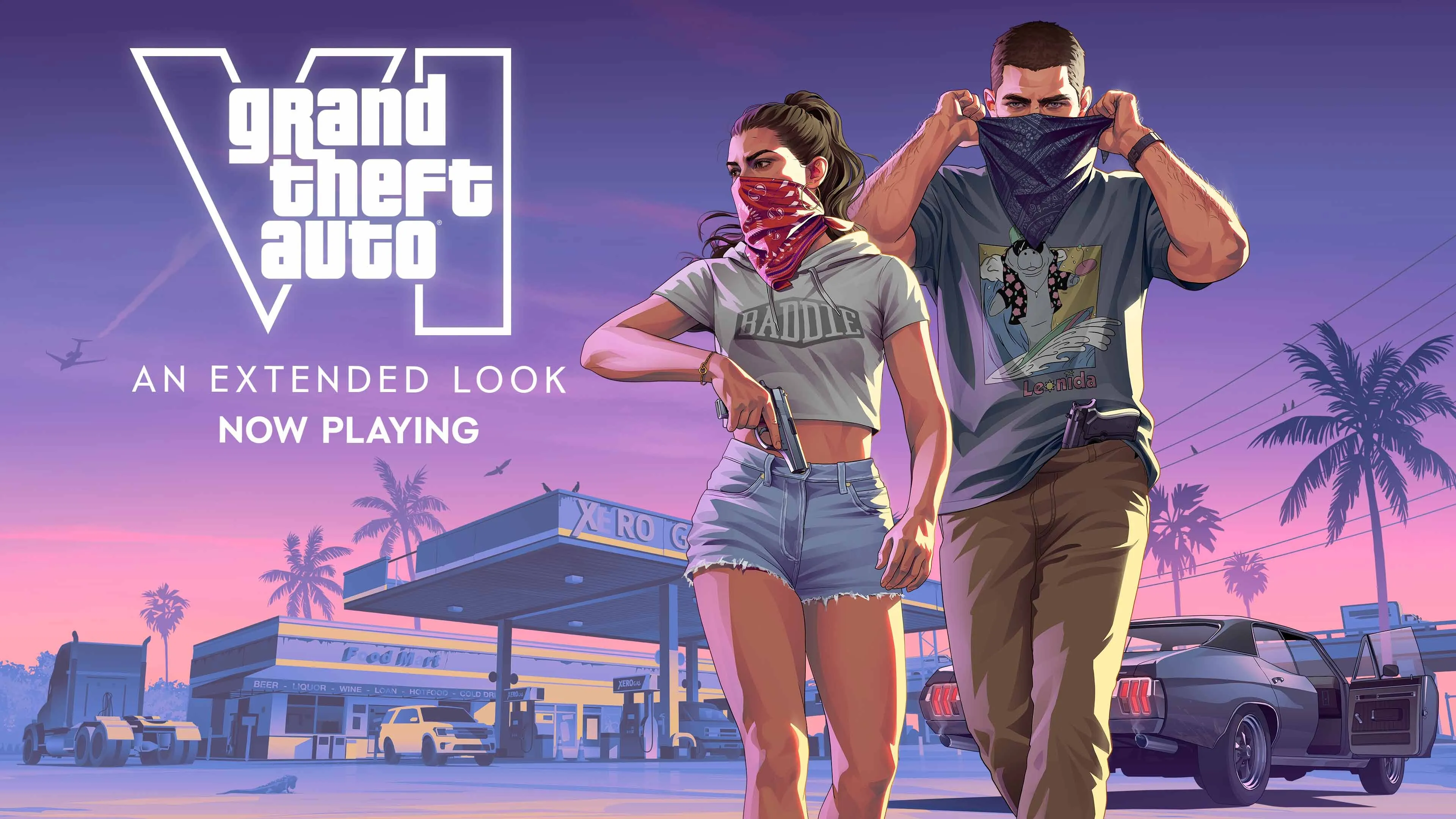 Jason en Lucia in de extended look van GTA VI.
